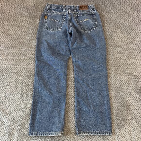 Texas Jeans Mens Blue 32x30 Flannel Lined Medium Wash Straight Made in USA - Picture 1 of 7